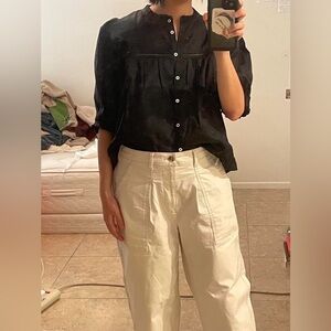 (NWT) Something to Hold Emi Sleeved Blouse in Black